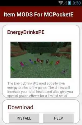 Play Item MODS For MCPocketE