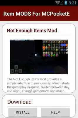 Play Item MODS For MCPocketE