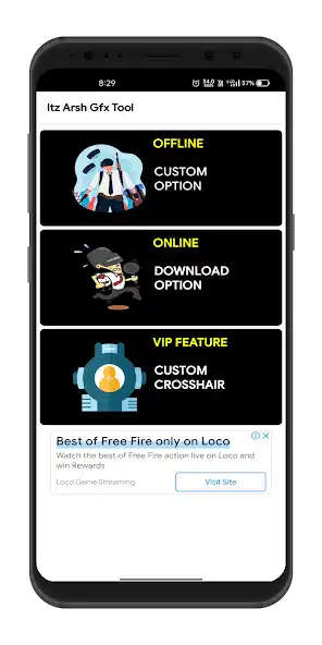 Play Itz Arsh GFX TOOL as an online game Itz Arsh GFX TOOL with UptoPlay