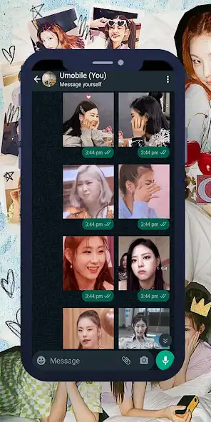 Play ITZY Animated WASticker as an online game ITZY Animated WASticker with UptoPlay
