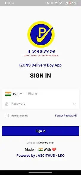 Play IZONS DELIVERY BOY APP and enjoy IZONS DELIVERY BOY APP with UptoPlay Play IZONS DELIVERY BOY APP and enjoy IZONS DELIVERY BOY APP with UptoPlay