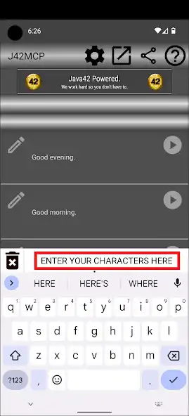 Play J42 Morse Code Player - 49 wpm  and enjoy J42 Morse Code Player - 49 wpm with UptoPlay