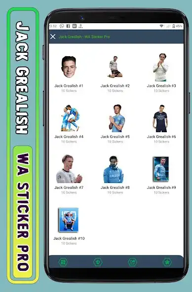 Play Jack Grealish - WA Sticker Pro  and enjoy Jack Grealish - WA Sticker Pro with UptoPlay