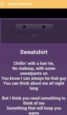 Play JACOB SARTORIUS SONG FULL