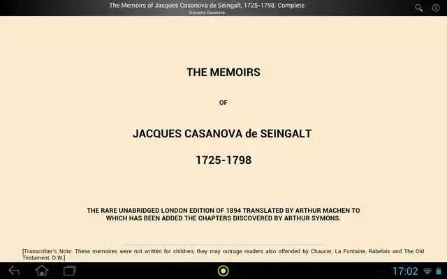 Play Jacques Casanova de Seingalt