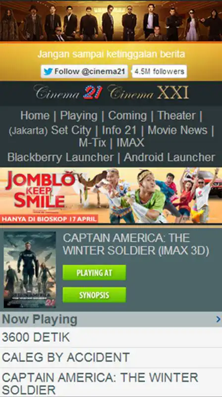 Play Jadwal Bioskop 21 Cineplex
