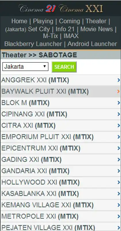 Play Jadwal Bioskop 21 Cineplex