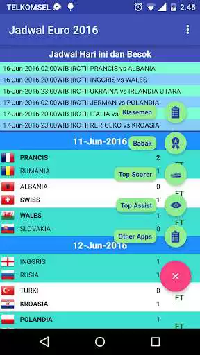 Play Jadwal Euro 2016  and enjoy Jadwal Euro 2016 with UptoPlay