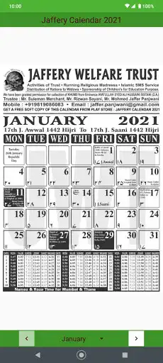 Play Jaffery Calendar 2021  and enjoy Jaffery Calendar 2021 with UptoPlay