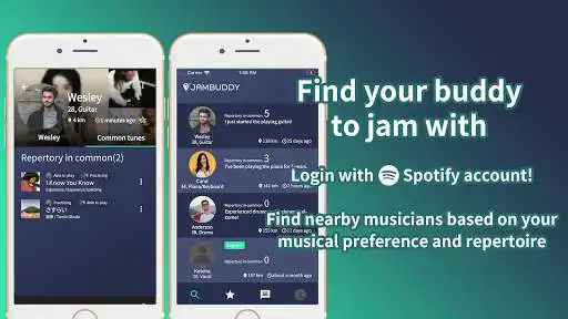 Play JamBuddy - Find someone to jam based on Spotify  and enjoy JamBuddy - Find someone to jam based on Spotify with UptoPlay