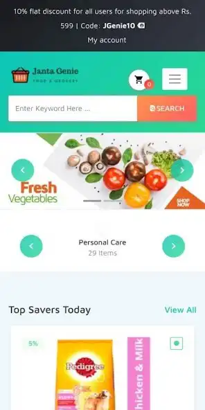 Play Janta Genie - Your Grocery Car as an online game Janta Genie - Your Grocery Car with UptoPlay
