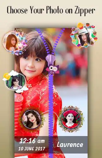 Play Japan flag zipper Lock Screen