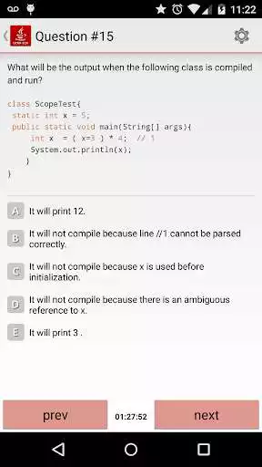 Play Java Practice Exam as an online game Java Practice Exam with UptoPlay