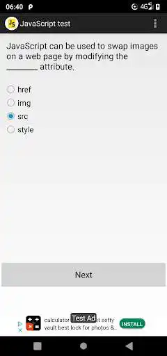 Play JavaScript test