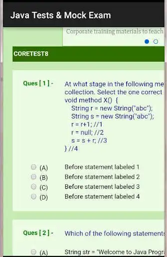 Play Java Test Quiz Mock Exam as an online game Java Test Quiz Mock Exam with UptoPlay