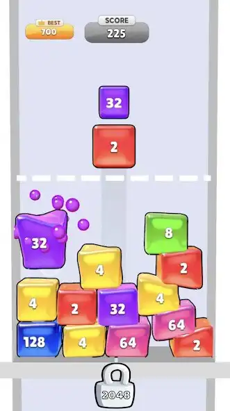 Play Jelly Cubes 2048: Puzzle Game as an online game Jelly Cubes 2048: Puzzle Game with UptoPlay