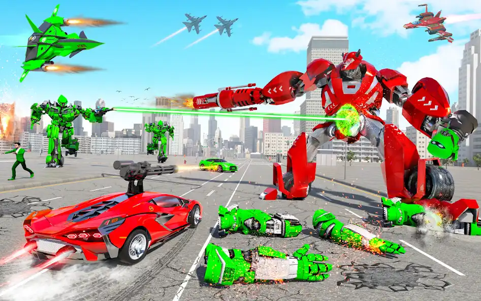 Play Jet Air Robot Car Transform  and enjoy Jet Air Robot Car Transform with UptoPlay