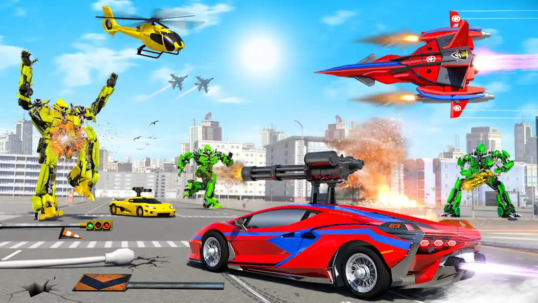 Play Jet Air Robot Car Transform as an online game Jet Air Robot Car Transform with UptoPlay