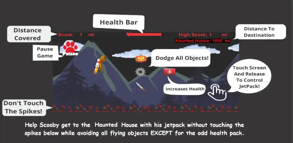 Play Jetpack Scooby Doo as an online game Jetpack Scooby Doo with UptoPlay
