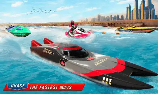 Play Jet Ski Boat Stunt Racing Game as an online game Jet Ski Boat Stunt Racing Game with UptoPlay