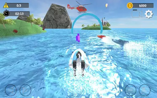 Play Jet Ski Water Boat Racing 2021 as an online game Jet Ski Water Boat Racing 2021 with UptoPlay