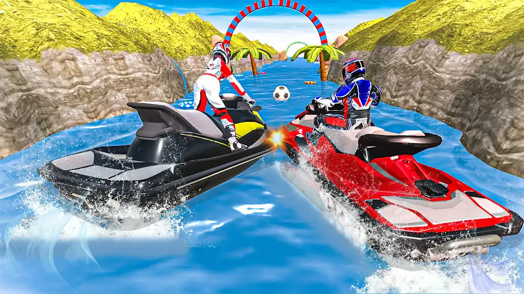 Play Jet Ski Water Boat Racing Game as an online game Jet Ski Water Boat Racing Game with UptoPlay