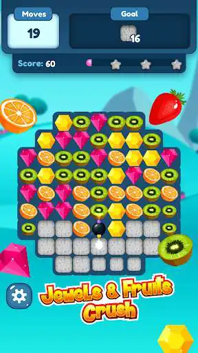 Play Jewels and Fruit Crush :   Match Puzzle Game  and enjoy Jewels and Fruit Crush :   Match Puzzle Game with UptoPlay