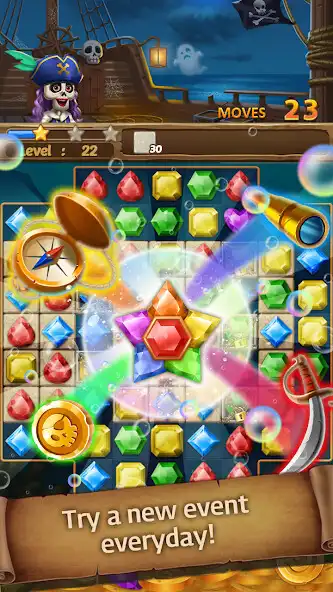 Play Jewels Ghost Ship: jewel games as an online game Jewels Ghost Ship: jewel games with UptoPlay