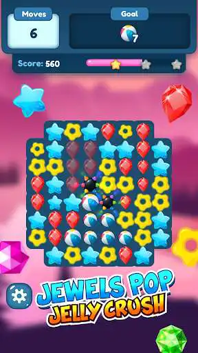 Play Jewels Pop Jelly Crush Game as an online game Jewels Pop Jelly Crush Game with UptoPlay