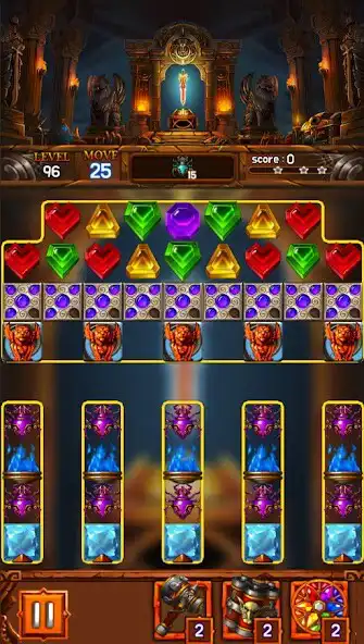 Play Jewel Sword: Match 3 Blast as an online game Jewel Sword: Match 3 Blast with UptoPlay