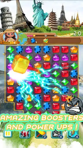 Play Jewels World: Match 3 as an online game Jewels World: Match 3 with UptoPlay