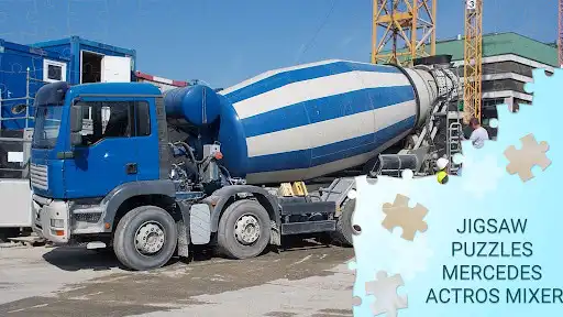 Play Jigsaw puzzles Mercedes Actros mixer as an online game Jigsaw puzzles Mercedes Actros mixer with UptoPlay