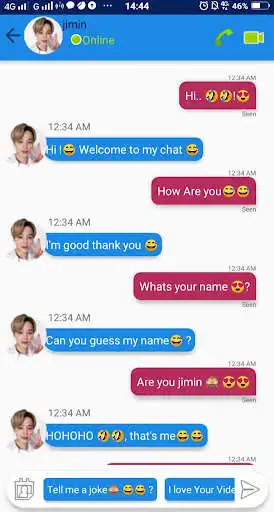 Play Jimin Fake Video Call as an online game Jimin Fake Video Call with UptoPlay