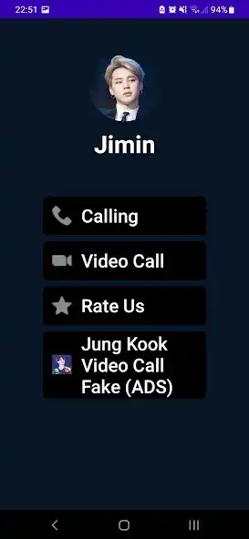 Play Jimin Video Call Fake as an online game Jimin Video Call Fake with UptoPlay