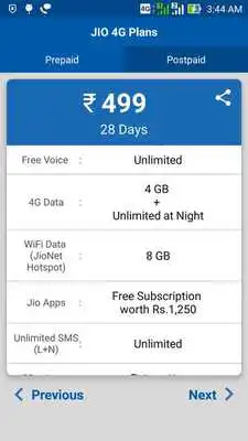 Play JIO 4G Tariff Plans