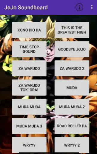 Play JJBA JoJo Bizarre Adventure Soundboard  and enjoy JJBA JoJo Bizarre Adventure Soundboard with UptoPlay
