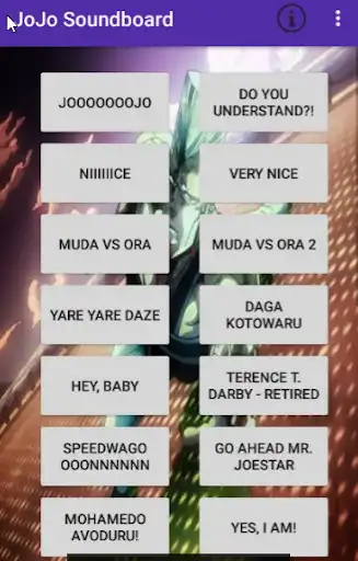 Play JJBA JoJo Bizarre Adventure Soundboard as an online game JJBA JoJo Bizarre Adventure Soundboard with UptoPlay