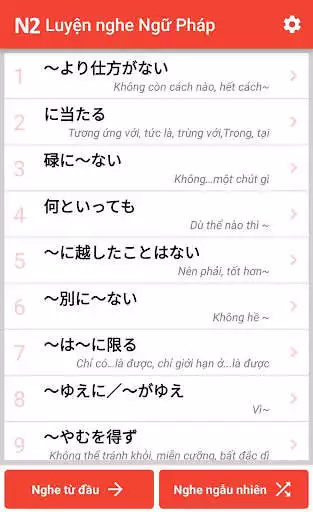 Play JLPT N2 Mimikara Grammar