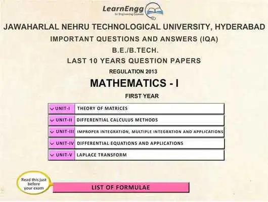 Play JNTUH Mathematics-I