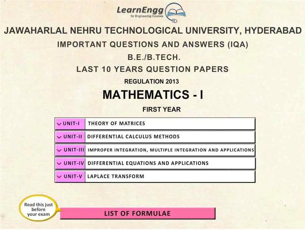 Play JNTUH Mathematics-I