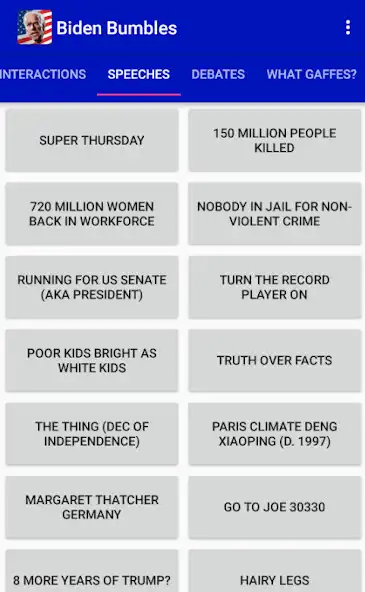 Play Joe Biden Bumbles Soundboard as an online game Joe Biden Bumbles Soundboard with UptoPlay