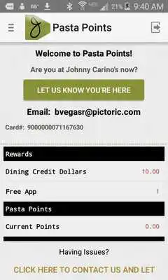 Play Johnny Carinos Pasta Points