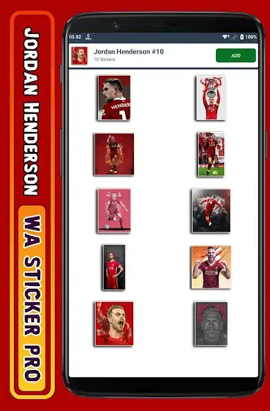 Play Jordan Henderson - WA Sticker as an online game Jordan Henderson - WA Sticker with UptoPlay