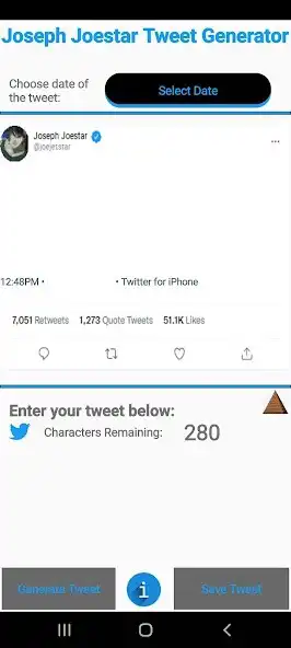 Play Joseph Joestar Tweet Generator  and enjoy Joseph Joestar Tweet Generator with UptoPlay