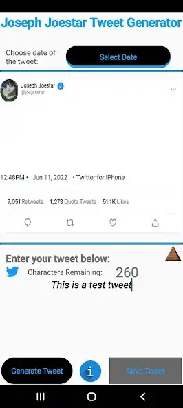 Play Joseph Joestar Tweet Generator as an online game Joseph Joestar Tweet Generator with UptoPlay