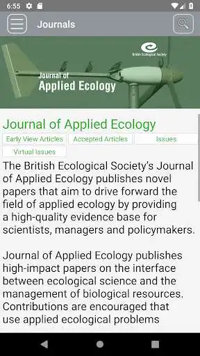 Play APK Journal of Applied Ecology  and enjoy Journal of Applied Ecology with UptoPlay com.wiley.jas.jpe