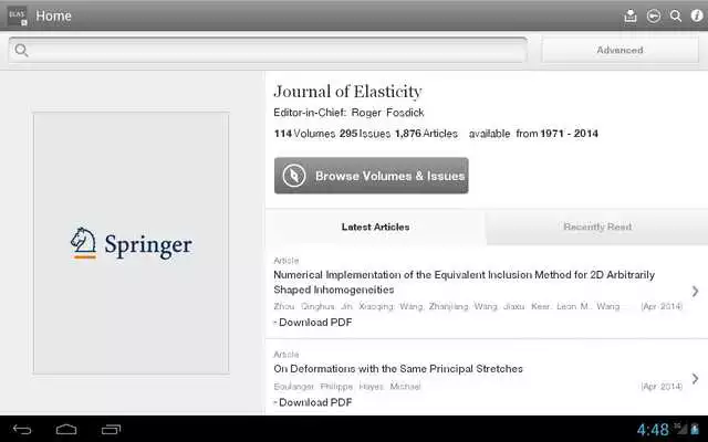 Play Journal of Elasticity