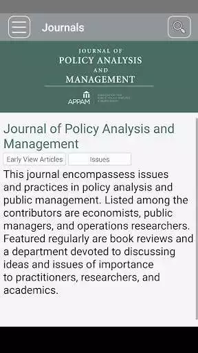 Play Journal of Policy Analysis and Management as an online game Journal of Policy Analysis and Management with UptoPlay