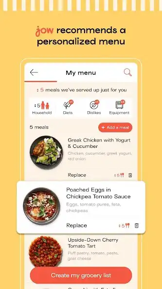 Play Jow - easy recipes  groceries as an online game Jow - easy recipes  groceries with UptoPlay