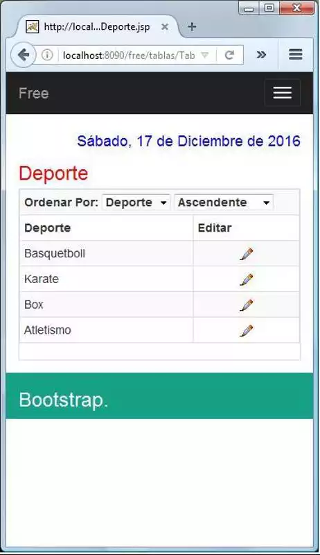 Play JSP Mysql Bootstrap